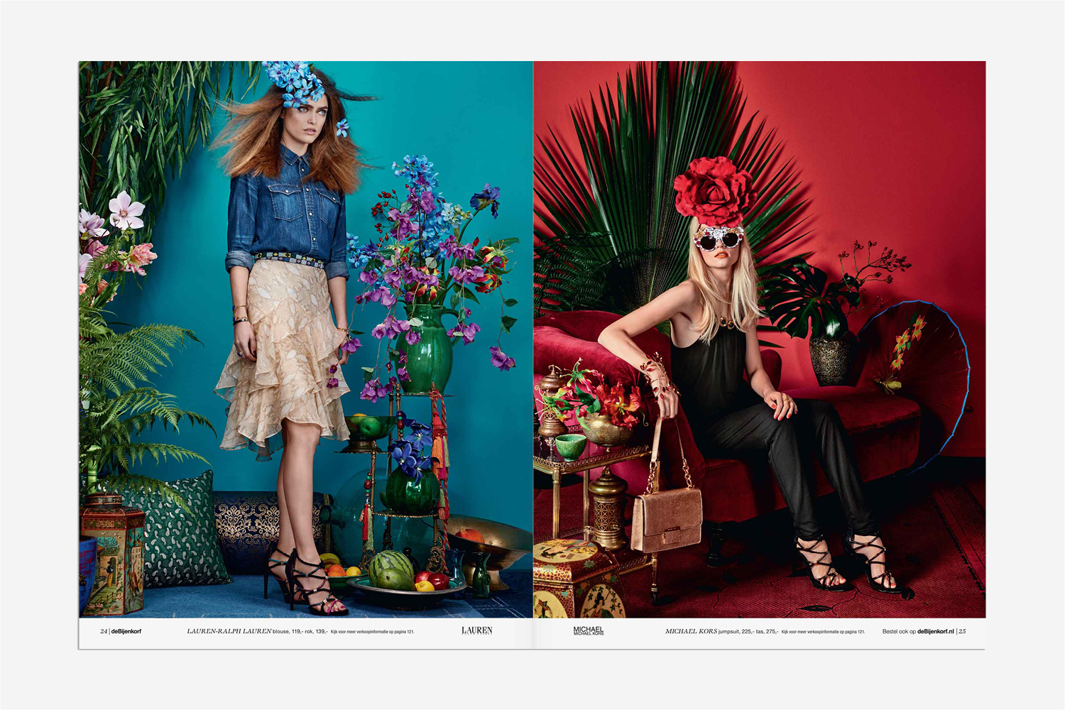 de Bijenkorf editorial magazine layout fashion