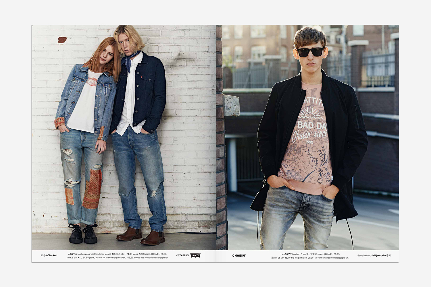 de Bijenkorf editorial magazine layout fashion