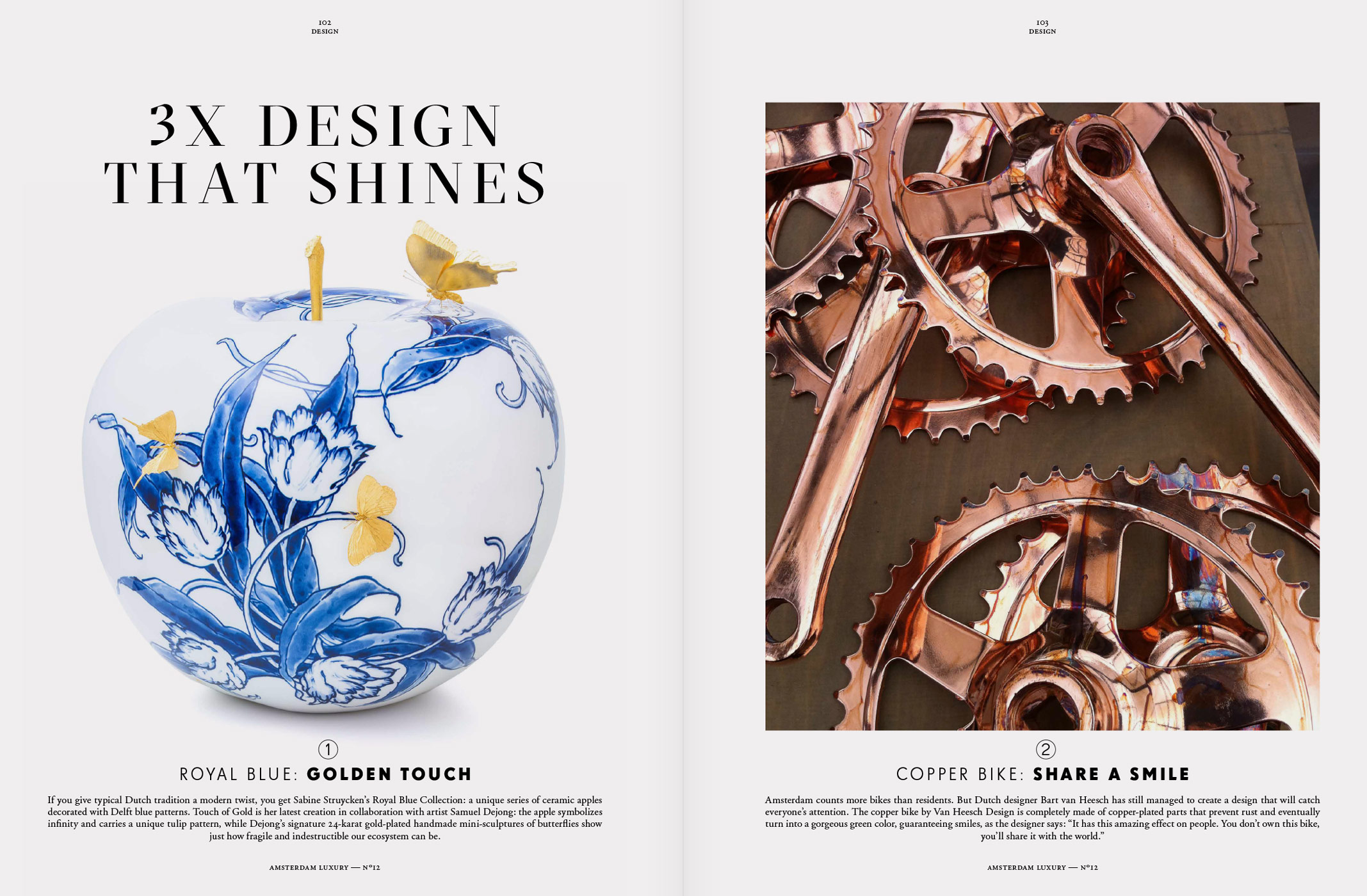 Amsterdam luxury, magazine, editorial design