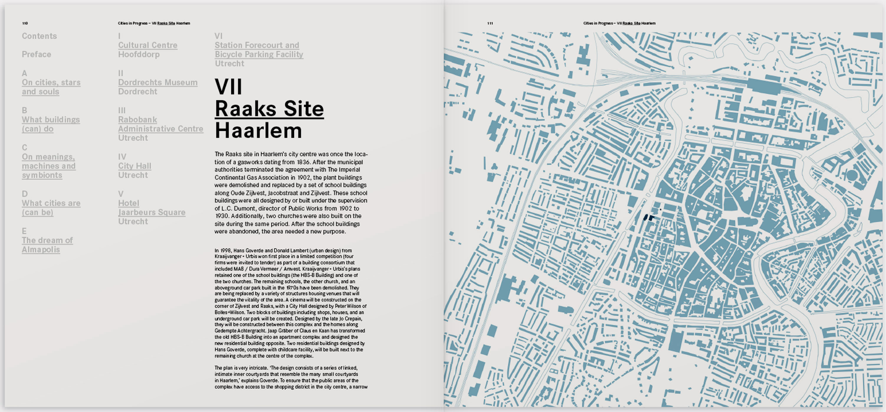 Kraaijvanger Urbis, book design, typography, architecture, cities in progress