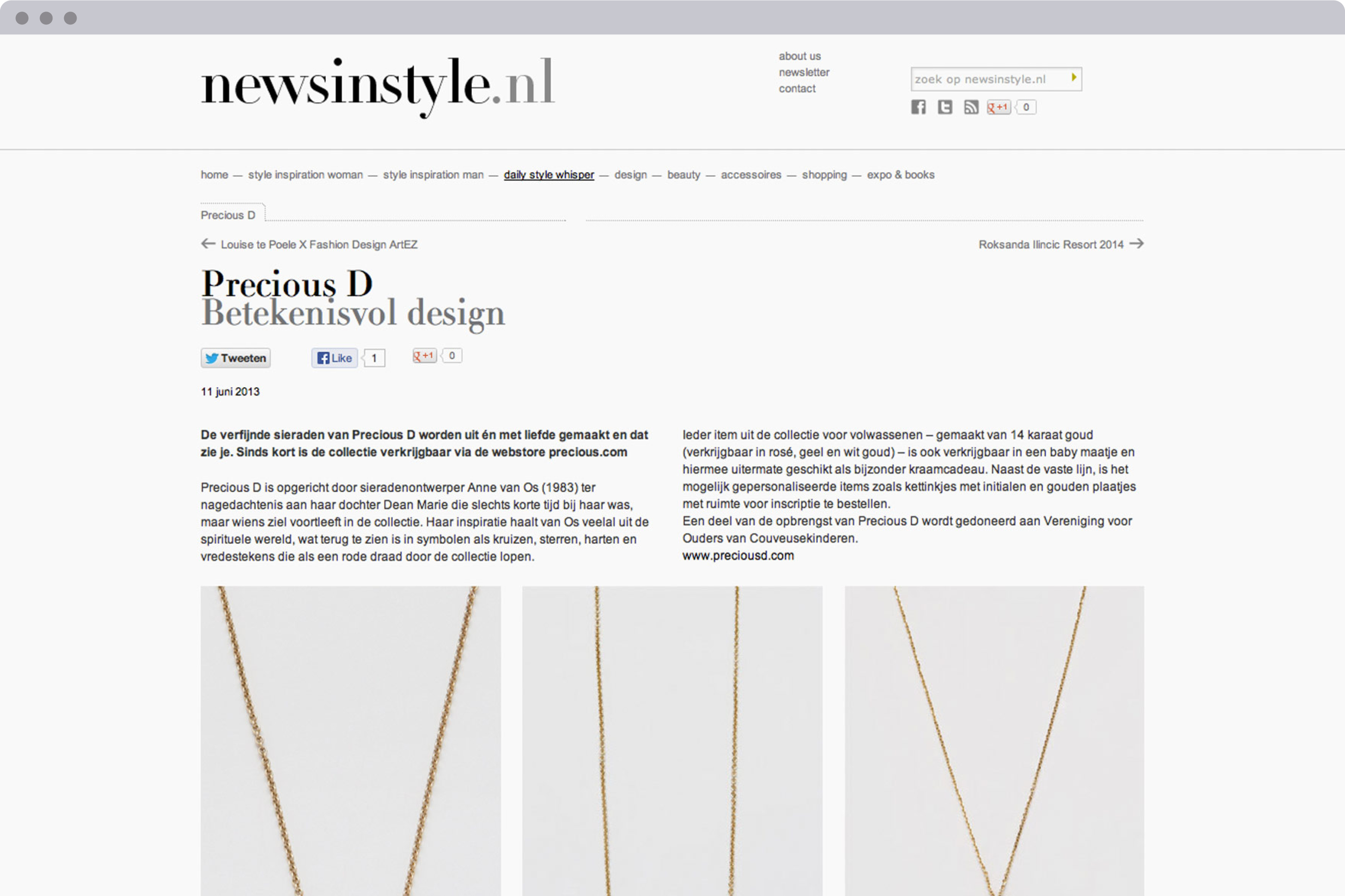 newsinstyle.nl, webdesign