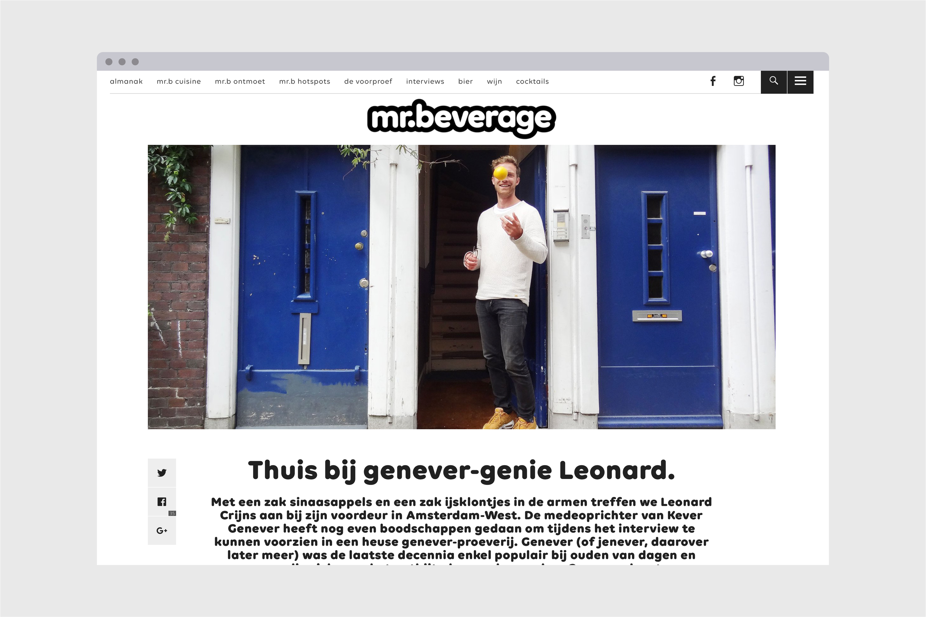 Mr. Beverage webdesign website